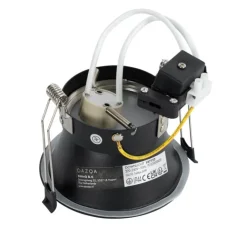 QAZQA Set mit 12 Einbaustrahlern schwarz GU10 70mm IP44 - Dept