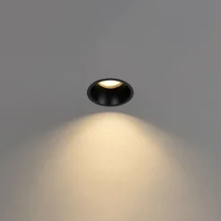 QAZQA Set mit 12 Einbaustrahlern schwarz GU10 70mm IP44 - Dept