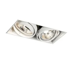 QAZQA Set mit 6 Einbaustrahlern weiß GU10 70mm 2-flammig Trimless - Oneon