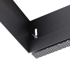 QAZQA Set mit 3 Einbaustrahlern, schwarz, GU10 AR111, randlos, 2-flammig – Oneon