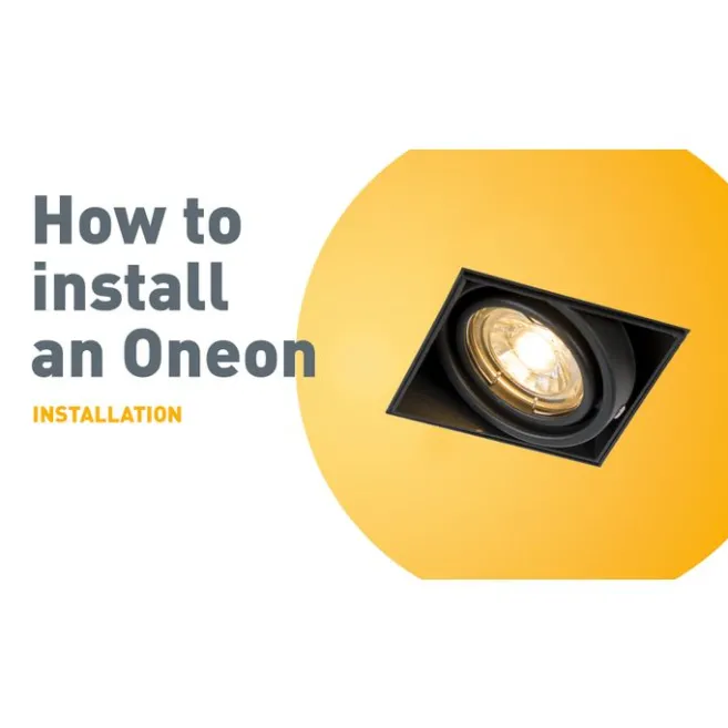 QAZQA Set mit 3 Einbaustrahlern, schwarz, GU10 AR111, randlos, 2-flammig – Oneon