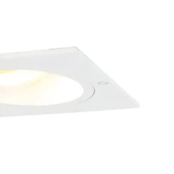 QAZQA Set mit 6 Einbaustrahlern quadratisch weiß dreh- und schwenkbar - Chuck