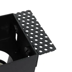 QAZQA Set mit 6 Einbaustrahlern schwarz GU10 50mm 2-flammig ohne Rahmen - Oneon