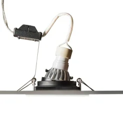 QAZQA Set mit 10 Einbaustrahlern aus weißem Stahl - Carree