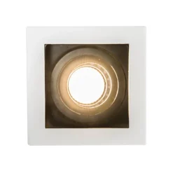 QAZQA Set mit 10 Einbaustrahlern aus weißem Stahl - Carree