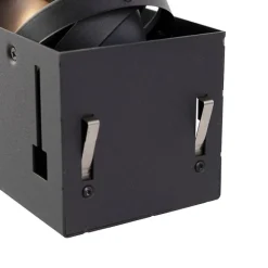 QAZQA Set mit 6 Einbaustrahlern schwarz GU10 AR70 Trimless 3-Licht - Oneon