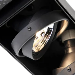 QAZQA Set mit 6 Einbaustrahlern schwarz GU10 AR70 Trimless 3-Licht - Oneon