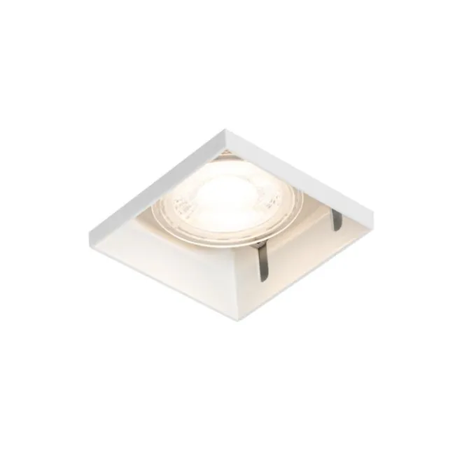 QAZQA Set mit 6 Einbaustrahlern weiß GU10 50 mm randlos - Oneon