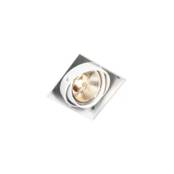 QAZQA Set mit 6 Einbaustrahlern weiß GU10 AR111 Trimless Verstellbar - Oneon