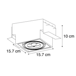 QAZQA Set mit 6 Einbaustrahlern Weiß AR111 Schwenk- und Neigbar Trimless - Oneon