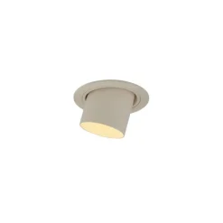 QAZQA Set mit 6 Einbaustrahlern Beige GU10 50mm Rund Drehbar und Kippbar - Installa