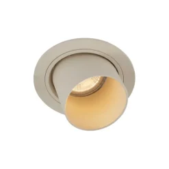 QAZQA Set mit 6 Einbaustrahlern Beige GU10 50mm Rund Drehbar und Kippbar - Installa