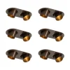 QAZQA Set mit 6 Einbaustrahlern Dunkelbronze GU10 35mm Neigbar 2-Lichter - Installa