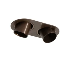 QAZQA Set mit 6 Einbaustrahlern Dunkelbronze GU10 35mm Neigbar 2-Lichter - Installa