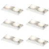 QAZQA Set mit 6 Einbaustrahlern weiß GU10 50mm 2-flammig ohne Rahmen - Oneon