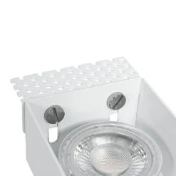 QAZQA Set mit 6 Einbaustrahlern weiß GU10 50mm 2-flammig ohne Rahmen - Oneon