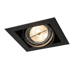 QAZQA Set mit 6 Einbaustrahlern schwarz AR111 verstellbar - Oneon