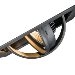 QAZQA Set mit 6 Einbaustrahlern schwarz AR111 verstellbar - Oneon