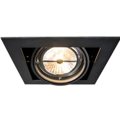 QAZQA Set mit 6 Einbaustrahlern schwarz AR111 verstellbar - Oneon