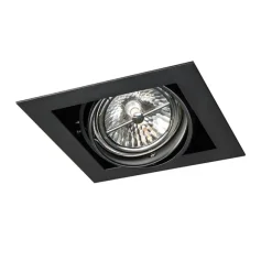 QAZQA Set mit 6 Einbaustrahlern schwarz AR111 verstellbar - Oneon