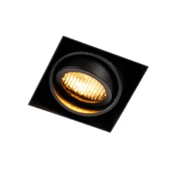 QAZQA Set mit 6 Einbaustrahlern schwarz verstellbar rahmenlos - Oneon Honey