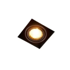 QAZQA Set mit 6 Einbaustrahlern schwarz verstellbar rahmenlos - Oneon Honey