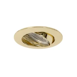 QAZQA Set mit 6 Einbaustrahlern Messing GU10 35 mm - Edu