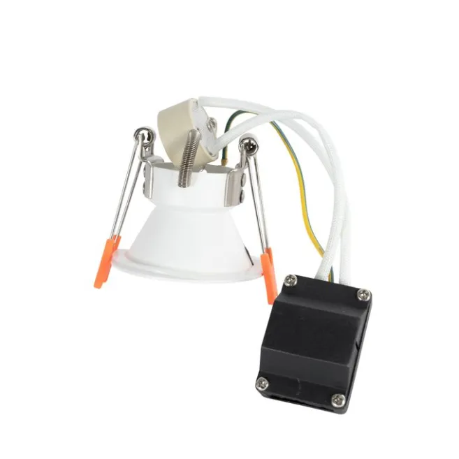 QAZQA Set mit 6 Einbaustrahlern weiß GU10 35mm IP44 - Dept