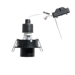 QAZQA Set mit 6 Einbaustrahlern schwarz GU10 35mm rund schwenkbar - Installa