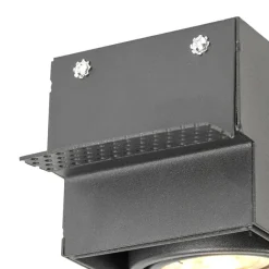 QAZQA Set mit 6 Einbaustrahlern schwarz GU10 verstellbar rahmenlos 2-flammig - Oneon