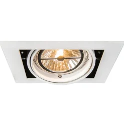 QAZQA Set mit 6 Einbaustrahlern Weiß AR111 Verstellbar - Oneon