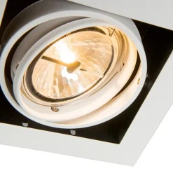 QAZQA Set mit 6 Einbaustrahlern Weiß AR111 Verstellbar - Oneon