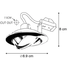 QAZQA Set mit 6 Einbaustrahlern weiß neigbar - Cisco