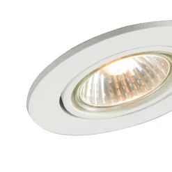 QAZQA Set mit 6 Einbaustrahlern weiß neigbar - Cisco