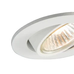 QAZQA Set mit 6 Einbaustrahlern weiß neigbar - Cisco