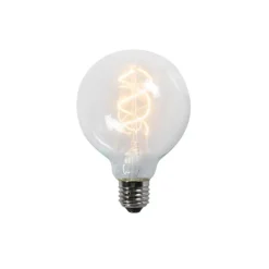 LUEDD Set mit 3 E27-LED-Glühfadenlampen G95 klar 5W 400 lm 2200K