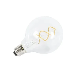 LUEDD Set mit 3 E27-LED-Glühfadenlampen G95 klar 5W 400 lm 2200K