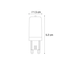 LUEDD Set mit 5 G9 dimmbaren LED-Lampen 3W 280 lm 2700K