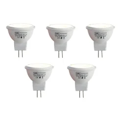 LUEDD Set mit 5 G4 LED-Leuchtmitteln MR11 2,7W 210lm 3000K 12V