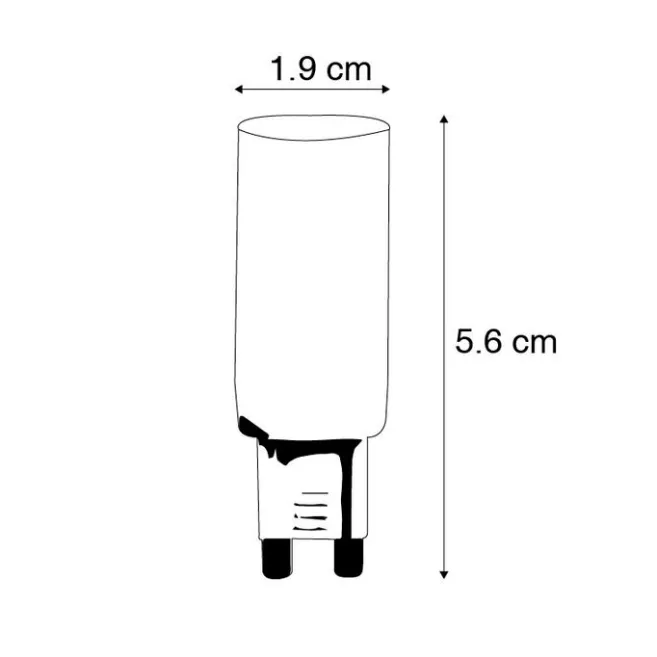 LUEDD Set mit 4 G9 3-stufig dimmbaren LED-Lampen 4,5 W 500 lm 2700 K