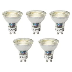LUEDD Set mit 5 GU10 dimbare LED lamp 3W 200 lm 4000K