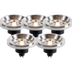 LUEDD Set mit 5 GU10 dimmbaren LED-Lampen AR111 11W 810 lm 2700K
