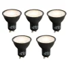 LUEDD Set mit 5 GU10 LED-Lampe schwarz 7W 610 lm 3000K