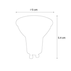 LUEDD Set mit 5 GU10 LED-Lampe schwarz 7W 610 lm 3000K