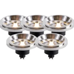 LUEDD Set mit 5 GU10 LED-Lampen AR111 11W 820 lm 3000K