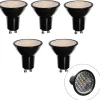 LUEDD Set mit 5 GU10 3-Stufen-Dimmbaren LED-Lampen 50mm Honey Rate 6W 400 lm 3000K
