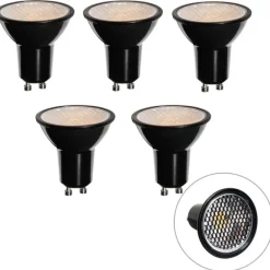 LUEDD Set mit 5 GU10 3-Stufen-Dimmbaren LED-Lampen 50mm Honey Rate 6W 400 lm 3000K