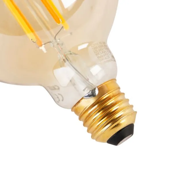 Calex Set mit 3 intelligenten E27-LED-Lampen, dimmbar bis warm, G95 Goldline, 7 W, 806 lm, 1800 K – 3000 K