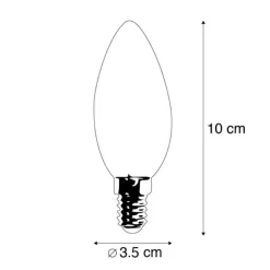 LUEDD Set mit 3 LED E14 dimmbaren Kerzenlampen B35 5W 380lm 2700K