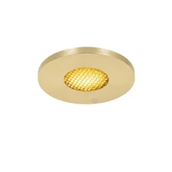 QAZQA Set mit 6 modernen Badezimmer-Einbaustrahlern Gold IP54 - Shed Honey